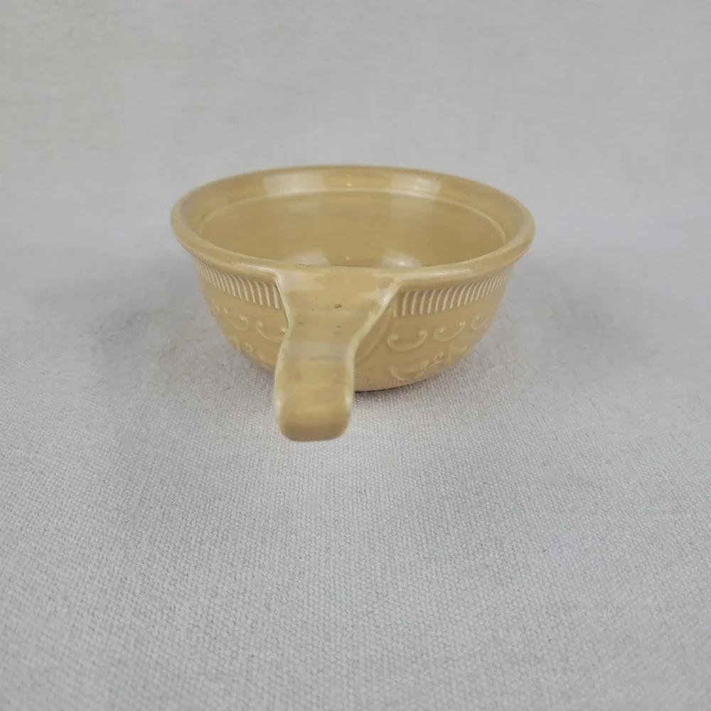 Vintage TST Taylor Smith Taylor Oven Serve Ware Yellow Stick‎ Handle Soup Bowl